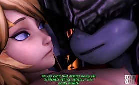 White Elf young Convinced By A Fairy To Be sexed Rough By A Dark Elf older Male