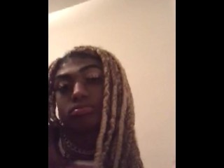Barely legal black trans chick show hood nigga his bbc deserves it