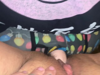 FTM MOANS LOUD WHILE GETTING plowed BY WET big DILDO