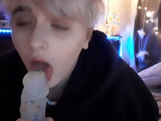 androgynous ftm teen licks licks your dick and drools everywhere